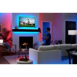 GE - CYNC 16 Foot Indoor Bluetooth/Wi-Fi Color Changing Smart LED Light Strip - Full Color -Techhome Appliances Store 00bb78e4 0aeb 5be5 b53a de71ffaa5ebf