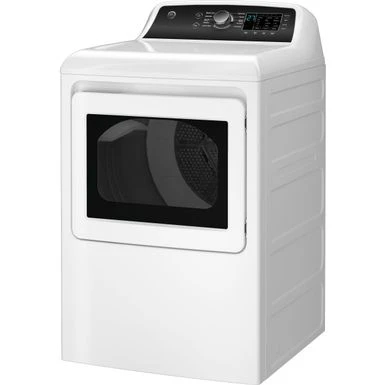 GE - 7.4 Cu. Ft. Front Load Electric Dryer With Sensor Dry - White On White 5 GE - 7.4 Cu. Ft. Front Load Electric Dryer With Sensor Dry - White On White - Image 3