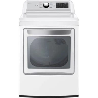 LG - 7.3 Cu. Ft. Smart Electric Dryer With EasyLoad Door - White 3 LG - 7.3 Cu. Ft. Smart Electric Dryer With EasyLoad Door - White