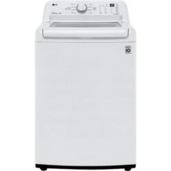 LG - 4.3 Cu. Ft. High-Efficiency Smart Top Load Washer With TurboDrum Technology - White