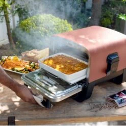 Ninja - Woodfire 8-in-1 Outdoor Oven, 700°F High Heat Roaster, Pizza Oven, BBQ Smoker With Woodfire Technology - Terracotta Red -Techhome Appliances Store 0dd73207 f027 590f be77 335f2afe5210