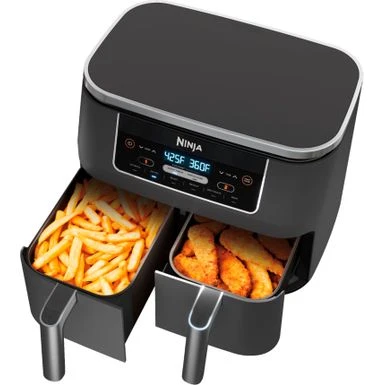 Ninja - Foodi 6-in-1 8-qt. 2-Basket Air Fryer With DualZone Technology & Air Fry, Roast, Broil, Bake, Reheat & Dehydrate - Dark Gray 4 Ninja - Foodi 6-in-1 8-qt. 2-Basket Air Fryer With DualZone Technology & Air Fry, Roast, Broil, Bake, Reheat & Dehydrate - Dark Gray - Image 2