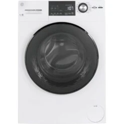 GE - 2.4 Cu. Ft. High Efficiency Stackable Front Load Washer With Steam And Sanitize - White