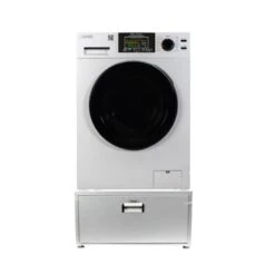 Equator 18lbs. Combination Washer Dryer-Sanitize, Allergen, Winterize, Vented/Ventless Dry & Laundry Pedestal With Drawer - Blue -Techhome Appliances Store 1328a0eb 35d1 4920 99db 1bd133353992