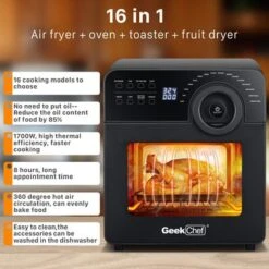 Digital 16-In-1 Air Fryer Toaster Oven - Black 14 Digital 16-In-1 Air Fryer Toaster Oven - Black -Techhome Appliances Store 16b063a2 c8d1 4bfc bed6 7ec602e30fd7