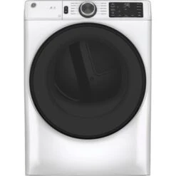 GE - 7.8 Cu. Ft. 10-Cycle Electric Dryer - White On White