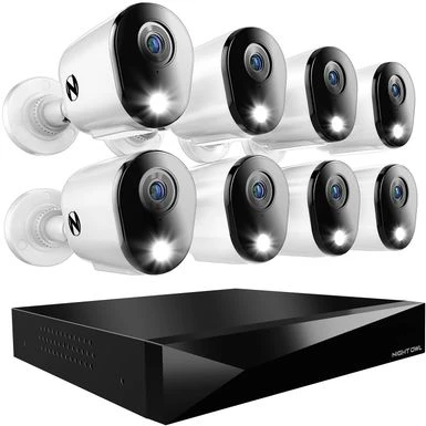 Night Owl - 12 Channel 8 Camera Wired 2K 1TB DVR Security System With 2-way Audio - White 3 Night Owl - 12 Channel 8 Camera Wired 2K 1TB DVR Security System With 2-way Audio - White