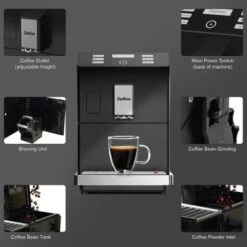 Super Automatic Espresso Coffee Machine - Black 19 Super Automatic Espresso Coffee Machine - Black -Techhome Appliances Store 1f07a0d2 74e6 4579 8796 0e43434f0411
