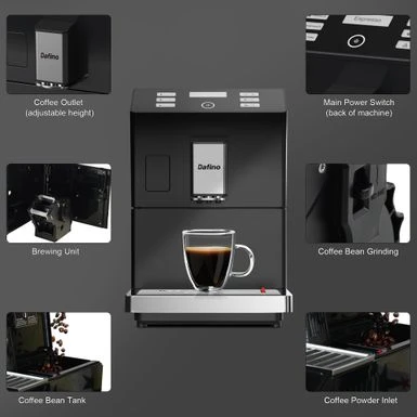 Super Automatic Espresso Coffee Machine - Black 10 Super Automatic Espresso Coffee Machine - Black - Image 8