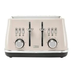 Cotswold 4-Slice, Wide Slot Toaster With Removable Crumb Tray, - Putty
