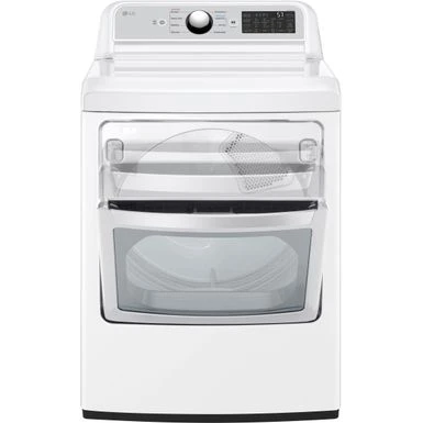 LG - 7.3 Cu. Ft. Smart Electric Dryer With EasyLoad Door - White 14 LG - 7.3 Cu. Ft. Smart Electric Dryer With EasyLoad Door - White - Image 12
