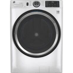 GE - 4.8 CuFt High-Efficiency Stackable Smart Front Load Washer W/UltraFresh Vent System & Microban Antimicrobial Technology - White On White