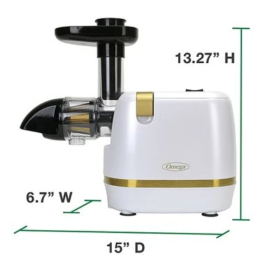 Omega - Cold Press 365, 150W, Horizontal Slow Masticating Juicer - White 9 Omega - Cold Press 365, 150W, Horizontal Slow Masticating Juicer - White - Image 7