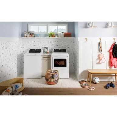 GE - 7.4 Cu. Ft. Front Load Electric Dryer With Sensor Dry - White On White 20 GE - 7.4 Cu. Ft. Front Load Electric Dryer With Sensor Dry - White On White - Image 18