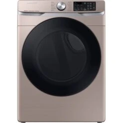 Samsung - 7.5 Cu. Ft. Stackable Smart Electric Dryer With Steam Sanitize+ - Champagne