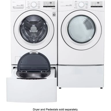 LG - 4.5 Cu. Ft. High Efficiency Stackable Front-Load Washer With 6Motion Technology - White 15 LG - 4.5 Cu. Ft. High Efficiency Stackable Front-Load Washer With 6Motion Technology - White - Image 13
