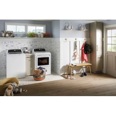 GE - 7.4 Cu. Ft. Front Load Electric Dryer With Sensor Dry - White On White 19 GE - 7.4 Cu. Ft. Front Load Electric Dryer With Sensor Dry - White On White - Image 17