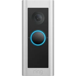 Ring - Video Doorbell Pro 2 Smart WiFi Video Doorbell Wired - Satin Nickel