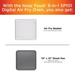 Ninja - Foodi 8-in-1 Digital Air Fry Oven, Toaster, Flip-Away Storage, Dehydrate, Keep Warm - Stainless Steel/Black -Techhome Appliances Store 3c573778 0f67 4840 af1e 6be0a02bced7