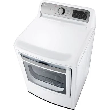 LG - 7.3 Cu. Ft. Smart Electric Dryer With EasyLoad Door - White 15 LG - 7.3 Cu. Ft. Smart Electric Dryer With EasyLoad Door - White - Image 13