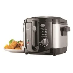 Brentwood 1200w 8-Cup Electric Deep Fryer, Stainless Steel - Black