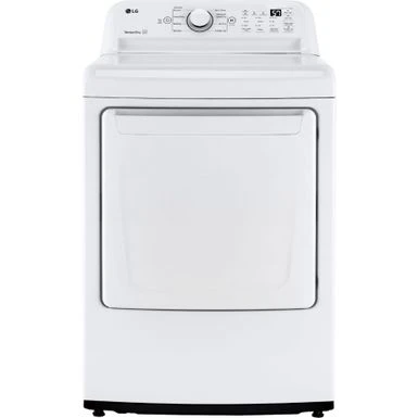 LG - 7.3 Cu Ft Electric Dryer With Sensor Dry - White