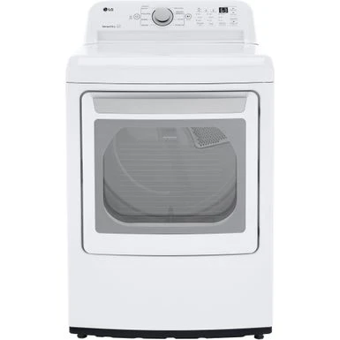 LG - 7.3 Cu. Ft. Smart Gas Dryer With Sensor Dry - White