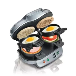 Hamilton Beach - Dual Breakfast Sandwich Maker Silver