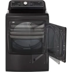 LG - 7.3 Cu. Ft. Smart Electric Dryer With Steam And Sensor Dry - Black Steel 25 LG - 7.3 Cu. Ft. Smart Electric Dryer With Steam And Sensor Dry - Black Steel -Techhome Appliances Store 47bb7319 a98a 5de5 bf7f 7e73a57a351e