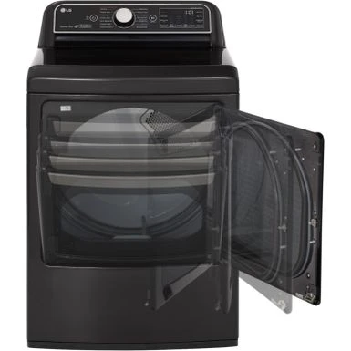 LG - 7.3 Cu. Ft. Smart Electric Dryer With Steam And Sensor Dry - Black Steel 9 LG - 7.3 Cu. Ft. Smart Electric Dryer With Steam And Sensor Dry - Black Steel - Image 7