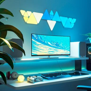 Nanoleaf - Shapes Mini Triangles Expansion Pack (10 Panels) - Multicolor 16 Nanoleaf - Shapes Mini Triangles Expansion Pack (10 Panels) - Multicolor - Image 14