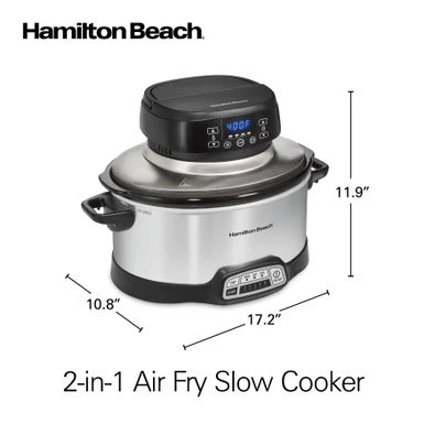 Hamilton Beach 2-in-1 6 Quart Air Fry Slow Cooker - Stainless Steel 10 Hamilton Beach 2-in-1 6 Quart Air Fry Slow Cooker - Stainless Steel - Image 8