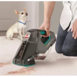 BISSELL - Pet Stain Eraser PowerBrush Plus Cordless Portable Carpet Cleaner - Titanium And Electric Blue -Techhome Appliances Store 53ecace7 d3bf 4e5e 817d a7337b371910