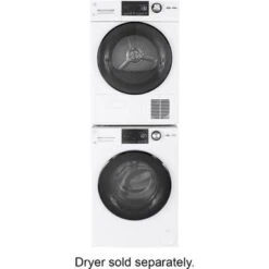 GE - 2.4 Cu. Ft. High Efficiency Stackable Front Load Washer With Steam And Sanitize - White -Techhome Appliances Store 55e53bbc 8cfc 5ce4 9201 9366630a56b4