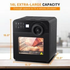 15 Qt. Black Air Fryer Oven With Rotisserie,Dehydrator, 8 Accessories - Black 13 15 Qt. Black Air Fryer Oven With Rotisserie,Dehydrator, 8 Accessories - Black -Techhome Appliances Store 5681f7a9 0d74 4fdb 9059 0ea2b169c801