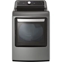 LG - 7.3 Cu. Ft. Smart Electric Dryer With EasyLoad Door - Graphite Steel