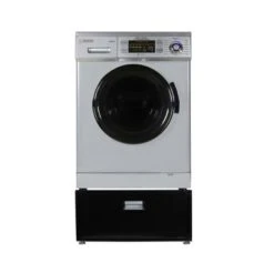 Equator Compact 13 Lbs Combination Washer Dryer Vented/Ventless Dry + Laundry Pedestal With Drawer - White -Techhome Appliances Store 612b36b6 57d7 45e3 a8c2 0997d5be44e1