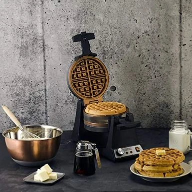 CRUX Double Rotating Belgian Waffle Maker With Nonstick Plates, Stainless Steel Housing & Browning Control 5 CRUX Double Rotating Belgian Waffle Maker With Nonstick Plates, Stainless Steel Housing & Browning Control - Image 3
