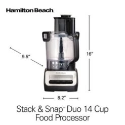 Hamilton Beach Stack & Snap 14 Cup Duo Food Processor - Black -Techhome Appliances Store 7082a767 a761 4f27 a06c f73e4a6af5ba