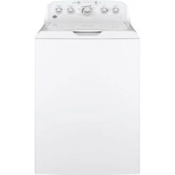 GE - 4.5 Cu Ft Top Load Washer With Precise Fill, Deep Fill, Deep Clean And Deep Rinse - White On White