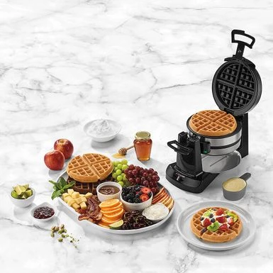 Cuisinart - Double Flip Belgian Waffle Maker - Stainless Steel & Black 5 Cuisinart - Double Flip Belgian Waffle Maker - Stainless Steel & Black - Image 3