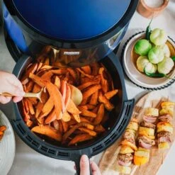 Bella Pro Series - 8-qt. Digital Air Fryer - Ink Blue Stainless Steel -Techhome Appliances Store 73db16cf 31fc 5850 948f 6c0334e929bd