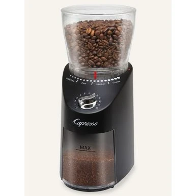 Capresso Infinity Plus Conical Burr Grinder Black Coffee Grinder 3 Capresso Infinity Plus Conical Burr Grinder Black Coffee Grinder