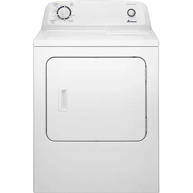 Amana - 6.5 Cu. Ft. Electric Dryer With Automatic Dryness Control - White