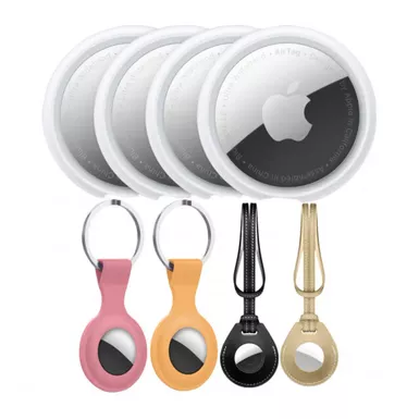 Apple Airtag 4 Pack Luggage Black/Beige Key Ring Pink/Orange 3 Apple Airtag 4 Pack Luggage Black/Beige Key Ring Pink/Orange