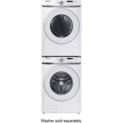 Samsung - 7.5 Cu. Ft. Stackable Electric Dryer With Sensor Dry - White -Techhome Appliances Store 85a2cecb 2610 536f 9436 5841bfc74861