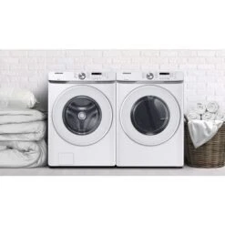 Samsung - 7.5 Cu. Ft. Stackable Electric Dryer With Sensor Dry - White -Techhome Appliances Store 8709ad69 41fd 4924 a382 571c388ca728