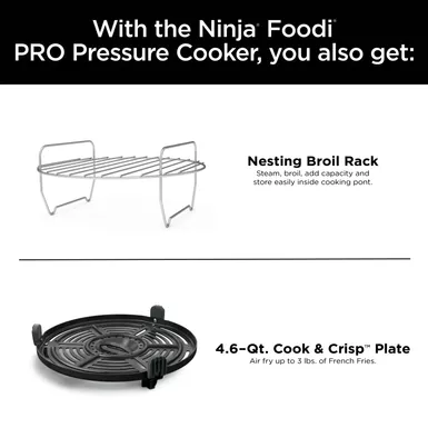 Ninja - Foodi 11-in-1 6.5-qt Pro Pressure Cooker + Air Fryer With Stainless Finish, FD302 - Stainless Steel 15 Ninja - Foodi 11-in-1 6.5-qt Pro Pressure Cooker + Air Fryer With Stainless Finish, FD302 - Stainless Steel - Image 13