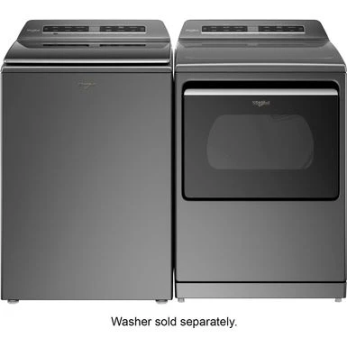 Whirlpool - 7.4 Cu. Ft. Smart Electric Dryer With Steam And Advanced Moisture Sensing - Chrome Shadow 4 Whirlpool - 7.4 Cu. Ft. Smart Electric Dryer With Steam And Advanced Moisture Sensing - Chrome Shadow - Image 2