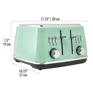 Cotswold 4-Slice, Wide Slot Toaster With Removable Crumb Tray, - Sage 17 Cotswold 4-Slice, Wide Slot Toaster With Removable Crumb Tray, - Sage - Image 15